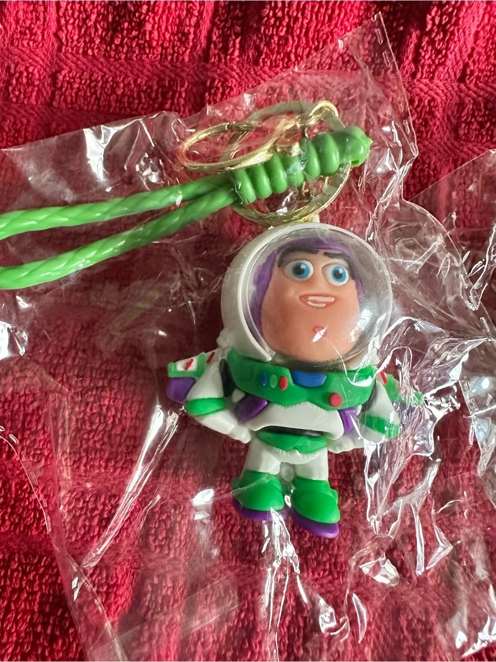 Buzz Lightyear Green and White Keychain Plush Toy